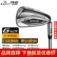 PING G425 高尔夫球杆铁杆组 男士更高容错性铁杆 G410升级款 轻钢杆身R硬度（5到9P 共6支）杆身重94.5克