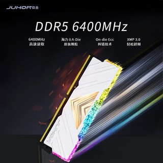 JUHOR 玖合 32GB(16Gx2)套装 DDR5 6400 台式机内存条 忆界RGB灯条 海力士A-die颗粒