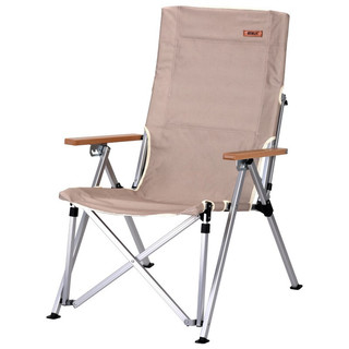 原始人 户外折叠椅便携式铝合金躺椅沙滩椅钓鱼凳野餐露营椅子超轻 大号卡其色