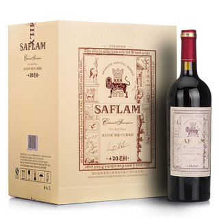 SAFLAM 西夫拉姆 红酒 酒堡20年树龄赤霞珠 干红葡萄酒 750ml*6瓶 整箱装