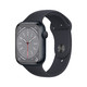 Apple 苹果 Watch Series 8 智能手表 45mm 午夜色铝金属表壳+午夜色运动型表带MNP13CH/A