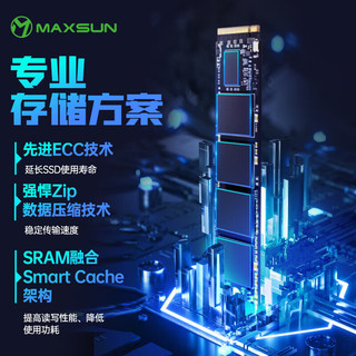 MAXSUN 铭瑄 2TB SSD固态硬盘M.2接口(NVMe协议) 长江存储晶圆 国产TLC颗粒 PCIe4.0 5000MB/s 电竞之心Plus