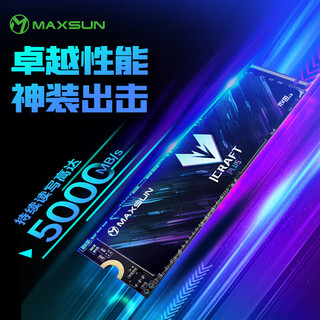 MAXSUN 铭瑄 2TB SSD固态硬盘M.2接口(NVMe协议) 长江存储晶圆 国产TLC颗粒 PCIe4.0 5000MB/s 电竞之心Plus