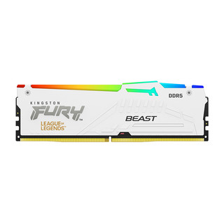 Kingston 金士顿 FURY Beash野兽系列 DDR5 6000MHz RGB 台式机内存 马甲条 白色 32GB 16GBx2