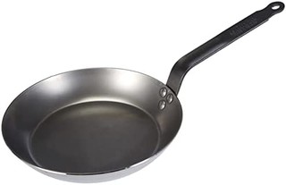 de Buyer 德佰尔 5110.24 Carbone加重钢质圆形Lyonnaise煎锅，直径24厘米