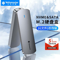 尤达大师 M.2 NVMe/SATA移动硬盘盒 固态硬盘盒Type-C3.2台式机笔记本电脑外置盒子 M.2 NVMe/SATA10Gbps