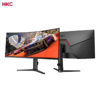 HKC 惠科 CG343U 34英寸VA曲面显示器（3440*1440、165Hz、HDR400、1000R）+KR20 机械臂