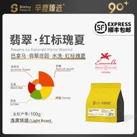 Sinloy/辛鹿臻选90+ 巴拿马翡翠庄园 红标水洗瑰夏 咖啡豆100g