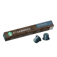 星巴克（Starbucks） Nespresso浓郁胶囊咖啡兼容奈斯派索米家等便携式咖啡多口味 浓缩烘焙（单条10粒装）
