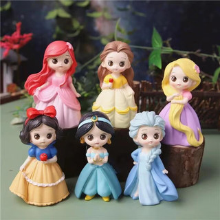 千奇梦 儿童彩绘石膏娃娃公主款式 6个装（送12颜料+2支笔）