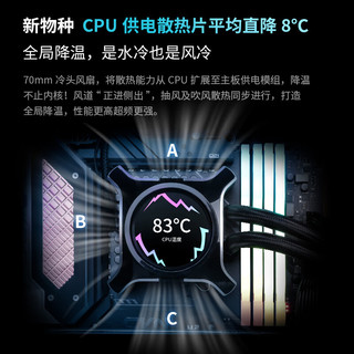 Segotep 鑫谷 昆仑二代360黑色一体式水冷CPU散热器（2.1英寸LCD显示屏）