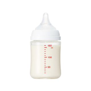 贝亲(Pigeon) 新生儿宝宝玻璃奶瓶第3代 仿母乳质感耐热宽口径 透明款(自带奶嘴) 240ml