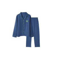 YOUKESHU 有棵树 男士长袖睡衣套装 YSQL1002 深海蓝 XXXL