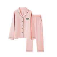 YOUKESHU 有棵树 女士长袖睡衣套装 YSQL1002 樱花粉 XXL