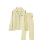 YOUKESHU 有棵树 女士长袖睡衣套装 YSQL1002 加厚款 米黄 XXL