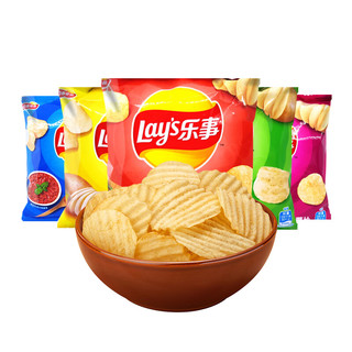 乐事（Lay's）乐事 薯片12-15g 美国经典原味黄瓜味等小包装 休闲零食 12g(青柠味临期)g