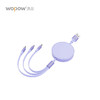 WOPOW沃品 一拖三伸缩充电线快充线1.1米 LC011 紫色