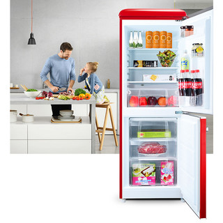 Galanz 格兰仕 BCD-178F 小型双门租房家用冷藏冷冻复古电冰箱