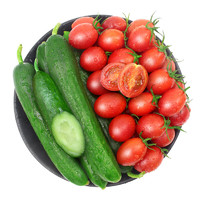 乡语小吖新鲜水果小黄瓜圣女果组合装 3斤现摘小青瓜小番茄生吃蔬菜生鲜