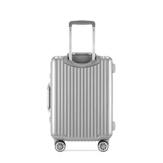 Diplomat 外交官 铝框行李箱大容量可登机大学生简约拉杆箱TC-903星光箱系列 银色 25英寸