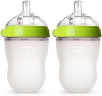 NUK Comotomo 婴儿奶瓶，绿色，8 盎司，约236.56 毫升（2 个一组）