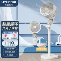 HYUNDAI 现代影音 韩国现代电风扇空气循环扇家用空调扇落地扇静音遥控立式涡轮台式宿舍电扇 台立款（左右自动摇头）