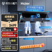 Haier 海尔 抽油烟机 超薄近吸烟灶套装 25m³/min变家用吸油烟机燃气灶具C21U1+5B0液
