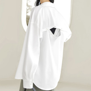 DUIBAI 对白 女士长袖衬衫 DDC029 椰奶白 XL