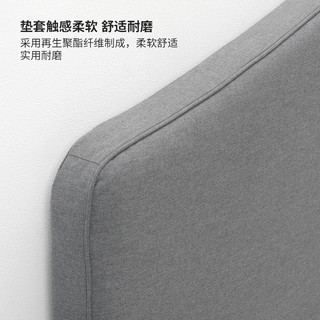 IKEA宜家HAUGA豪嘉双人床现代简约布艺床架靠背软包北欧风储物床