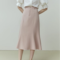 FANSILANEN 范思蓝恩 女士半身A字裙 23FS12008 浅粉色 L