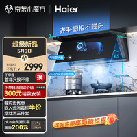 Haier 海尔 抽油烟机 超薄近吸 家用吸油烟机 25m³/min变频有效风 烟感巡航