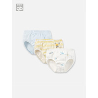 Goodbaby好孩子童装儿童内裤女宝宝短裤男童平角裤三角裤3件礼盒装 浅蓝(三角3件礼盒装) 120cm