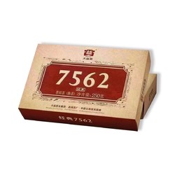 TAETEA 大益 普洱茶7562熟茶砖茶250g云南茶砖2022年2201批次勐海茶厂茶砖