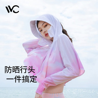 VVC防晒衣女防紫外线长袖薄款新款夏季户外运动防晒服透气 日落烟霞 均码