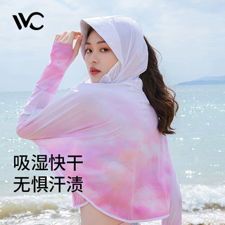 VVC防晒衣女防紫外线长袖薄款新款夏季户外运动防晒服透气 日落烟霞 均码