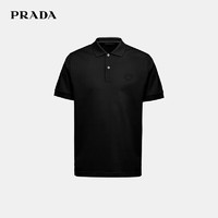 PRADA 普拉达 男士Polo衫 短袖 珠地棉 修身版型 UJN444S181-XGS-F0002 黑色 S