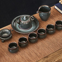 GOLD AND JADES 金镶玉 矿釉铁胎龙泉青瓷 茶具套装 10件套