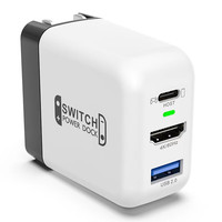 裕合联 Switch氮化镓充电器GaN便携底座65W充电头OLED转接头NS同屏HDMI扩展坞拓展 黑白熊猫配色