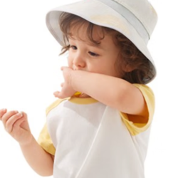 babycare 儿童遮阳帽 BC2211001-02 春夏款 迪勒桃灰 S