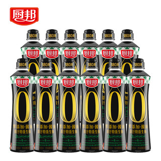 厨邦零添加酱油特级头道原汁生抽 180天酿造酱油调料 500ml*12瓶（整箱）