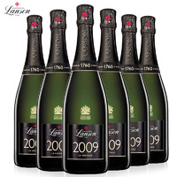 兰颂（Lanson）法国兰颂2009年份香槟起泡酒原瓶进口红酒 750ml*6整箱礼盒装