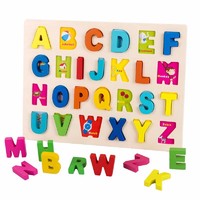移动端：福孩儿 大写字母拼图儿童玩具男女孩早教启蒙认知拼板3-6周岁幼儿园宝宝 大写字母配对板