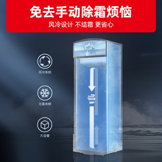 星星（XINGX）271升风冷展示柜 单门立式玻璃门保鲜水果蔬菜冷饮陈列柜  风冷无霜冷藏柜（带锁）LSC-300WE