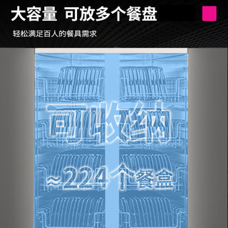 乐创（lecon）消毒柜商用 热风循环 紫外线 双门食堂消毒柜立式消毒碗柜 快餐盘架TM-1200D19