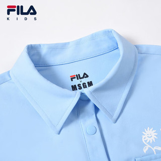 FILA x MSGM斐乐童装儿童连衣裙2023夏季中大童梭织连衣裙