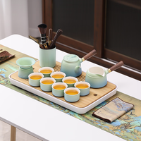 豪峰 千里江山茶具 带茶盘 16件套