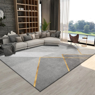 BUDISI 布迪思 地毯客厅卧室茶几沙发地毯可定制北欧简约现代满铺加厚短绒防滑 幻境-7 140*200cm