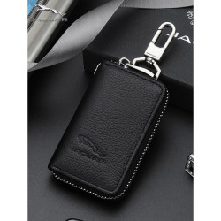 jaguar 捷豹汽车钥匙包真皮男士便携钥匙扣摔纹皮高档轻奢男包收纳包