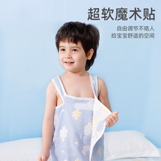 婴儿睡袋夏季薄款宝宝睡觉护肚子神器儿童防踢被肚兜围纱布防着凉