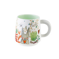 佳佰 陶瓷马克杯 情侣水杯居家办公咖啡杯茶杯牛奶杯早餐麦片杯 兔子